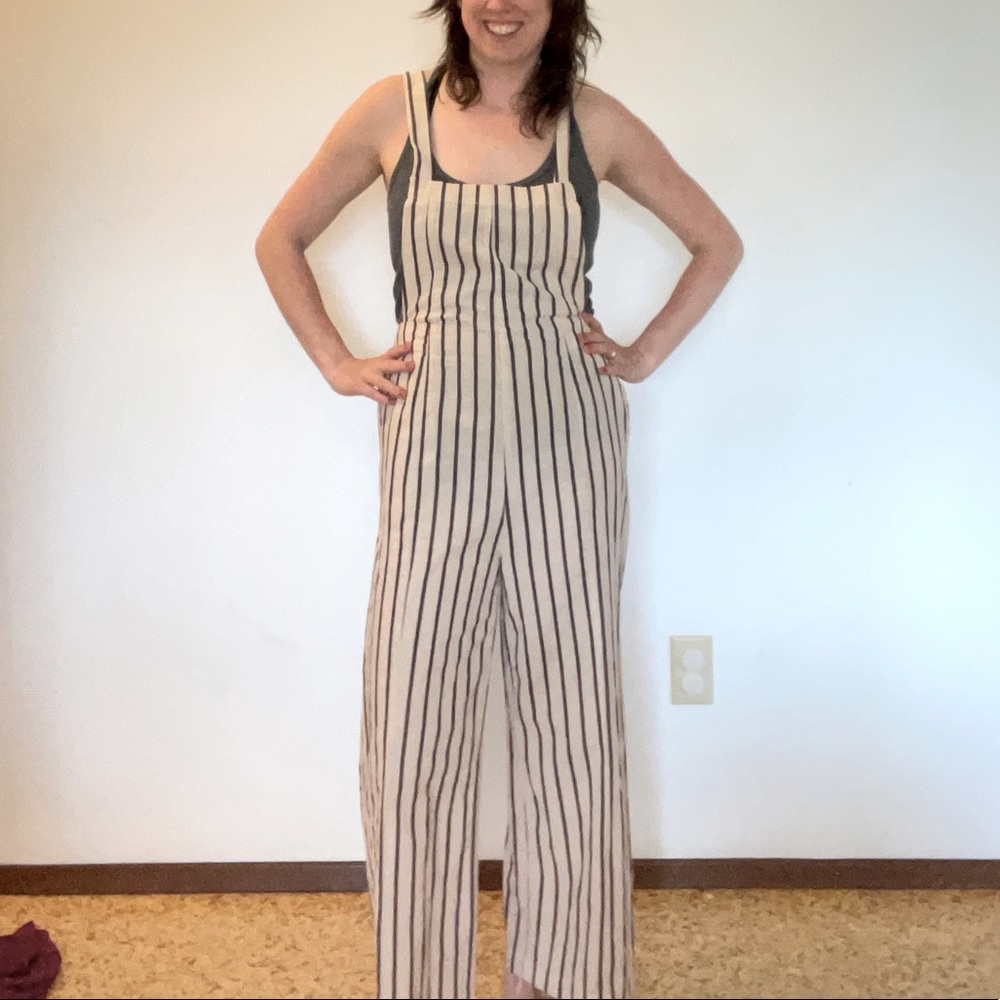 Mind Code size small Pinstripe coverall overall 100% cotton